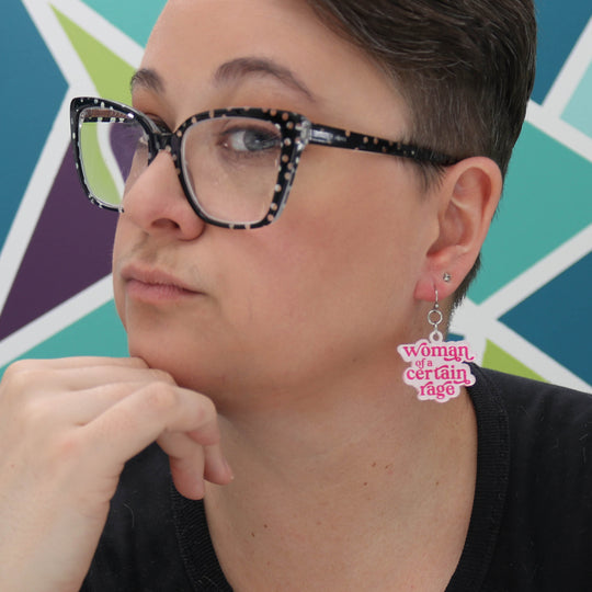 Acrylic Earrings in Women of a Certain Rage