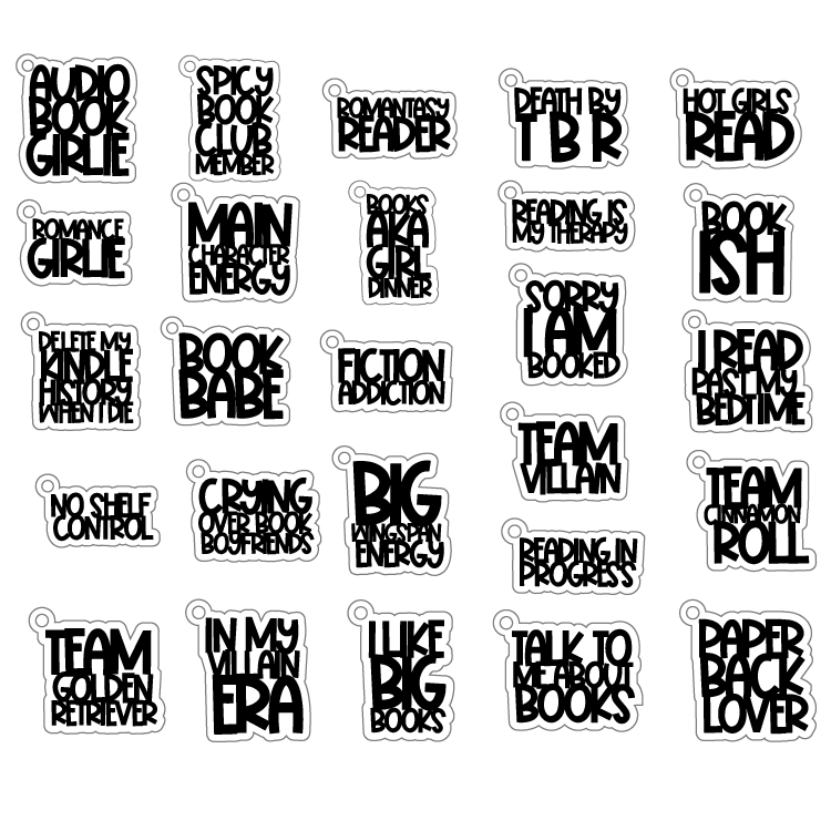 Stacked Acrylic Saying Charm