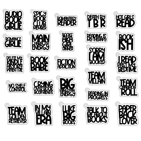 Stacked Acrylic Saying Charm