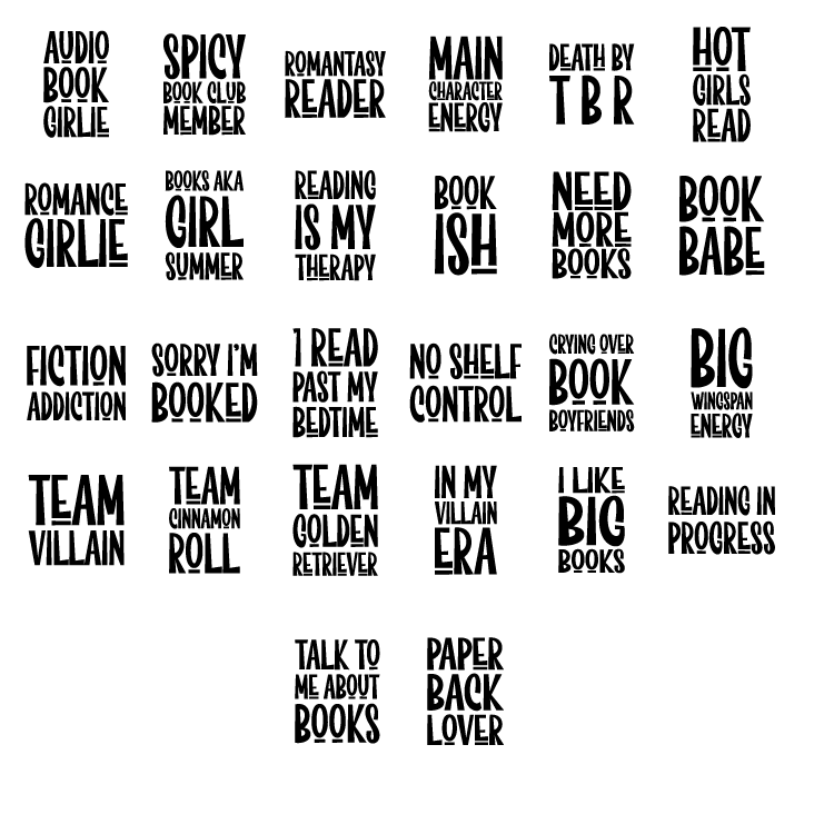 Phrase Charm Bag and Bookmark Embellishment