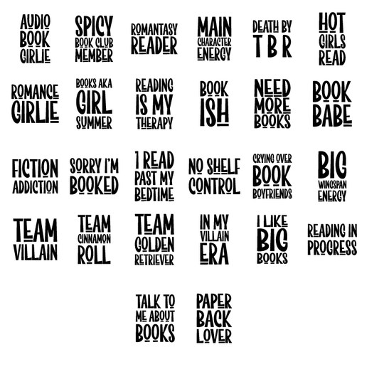 Phrase Charm Bag and Bookmark Embellishment