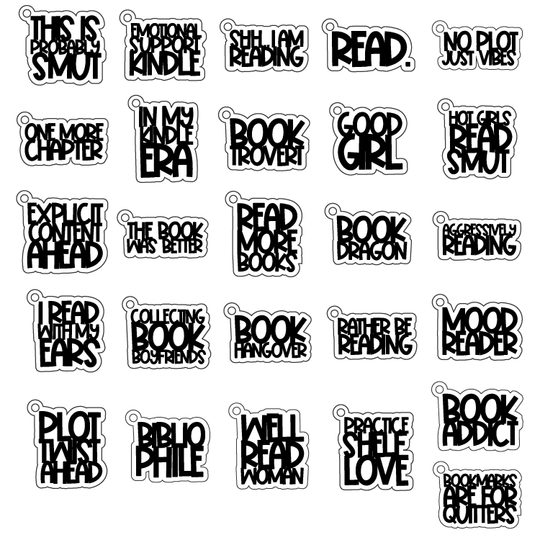 Stacked Acrylic Saying Charm