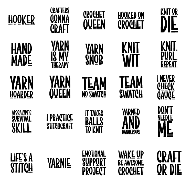 Phrase Charm Bag and Bookmark Embellishment