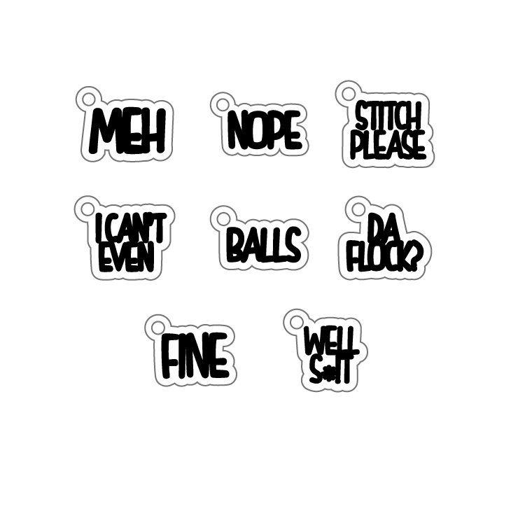 Stacked Acrylic Saying Charm