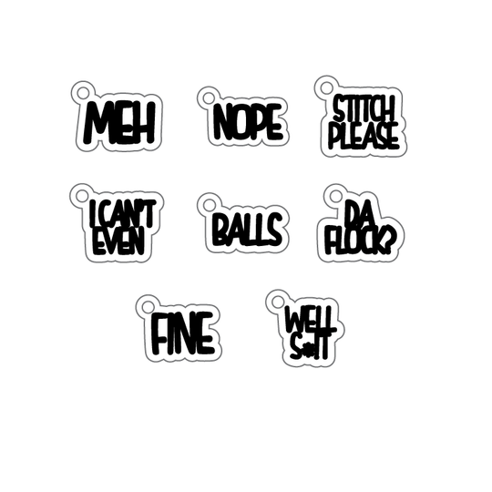 Stacked Acrylic Saying Charm