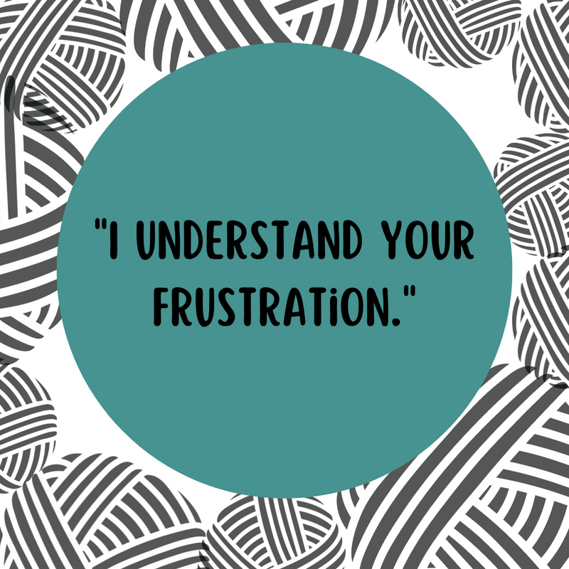 App Test "I understand your frustration."