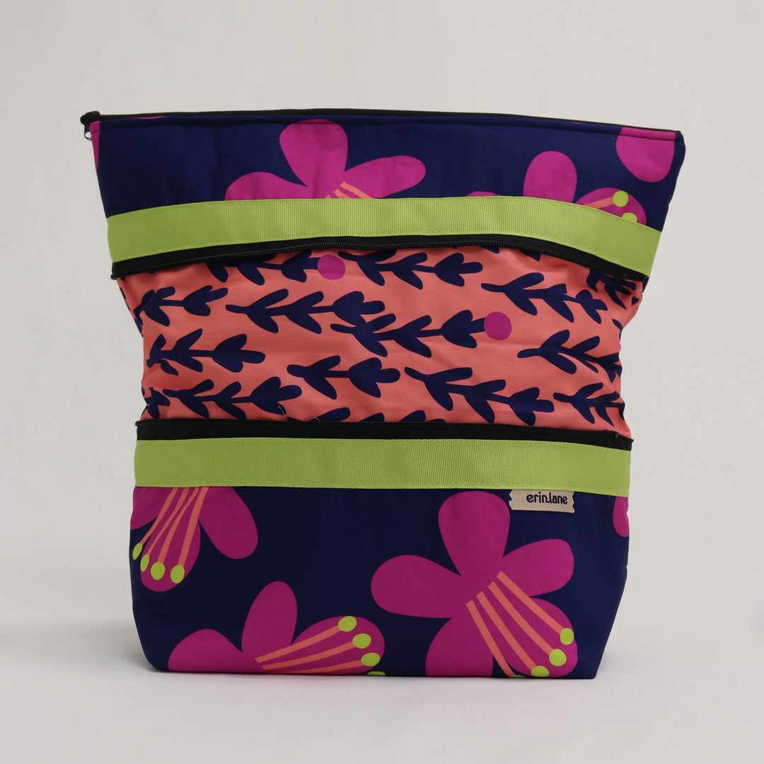 Hidden Heights Expanding Project Bag in Midnight Swim