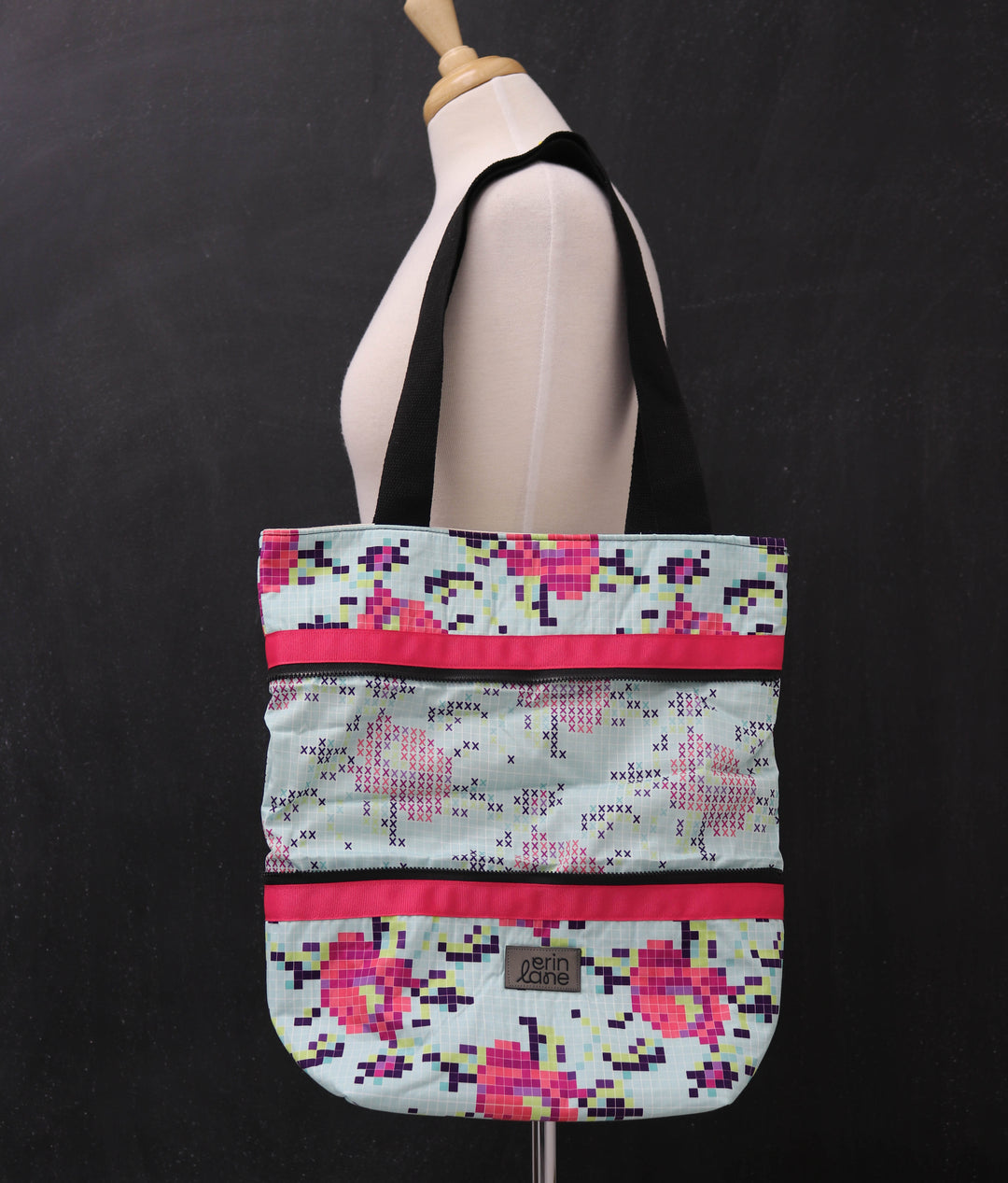 Hidden Potential Expanding Tote Bag in 8 BIt Bloom