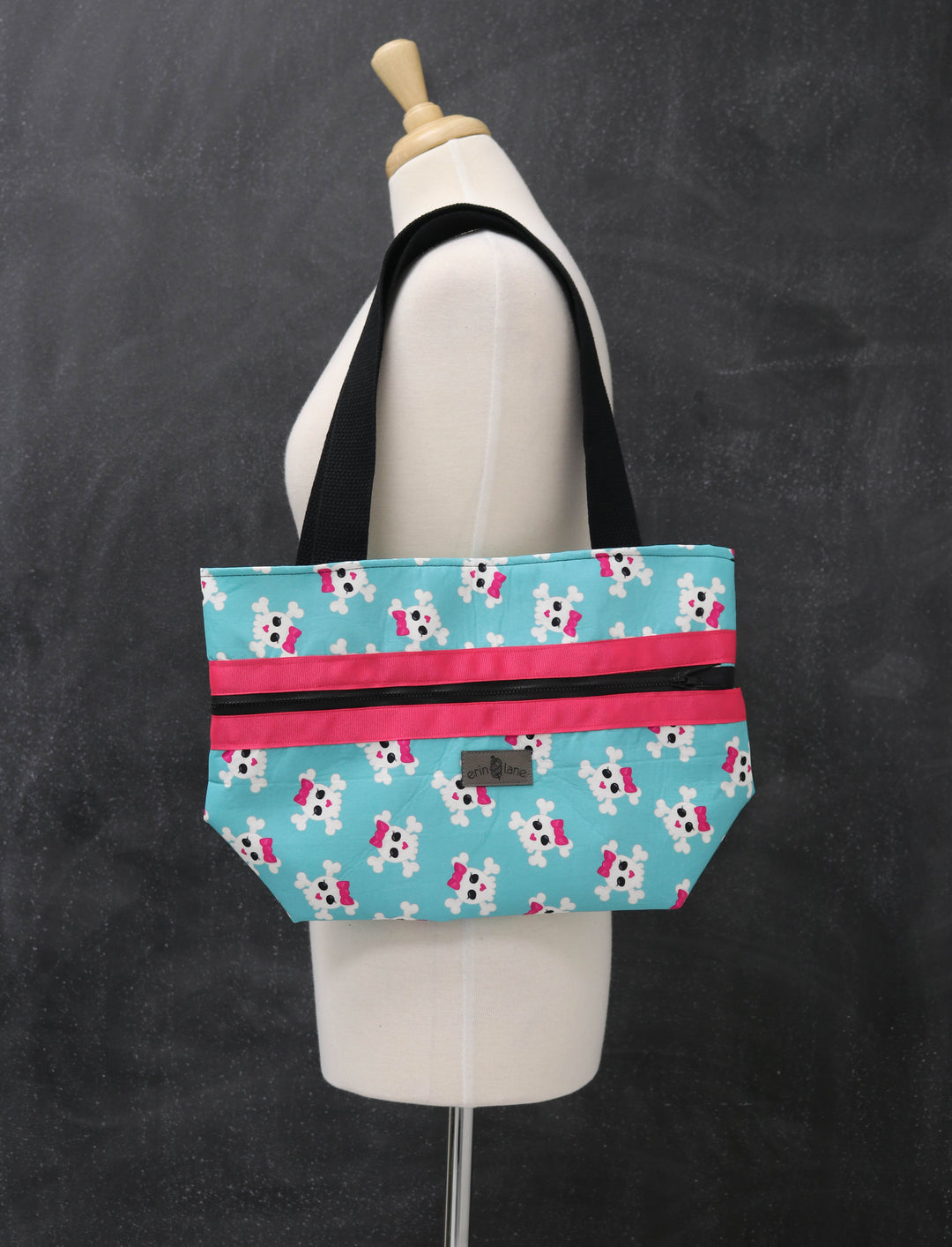 Hidden Potential Expanding Tote Bag in 90s Skulls
