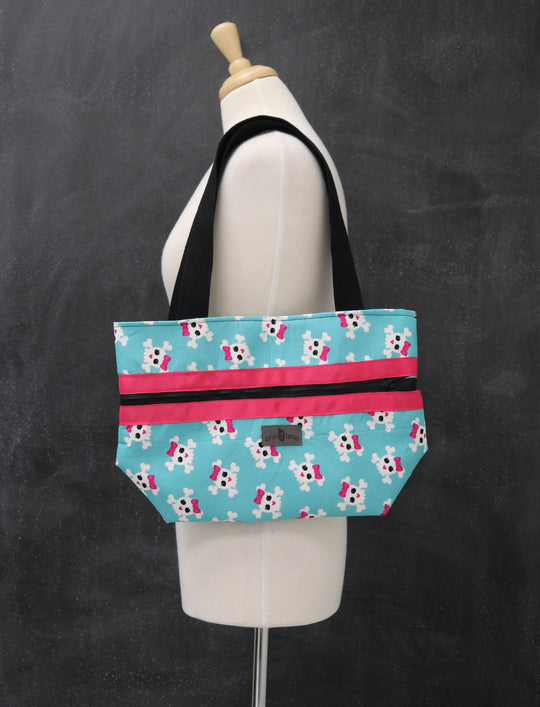 Hidden Potential Expanding Tote Bag in 90s Skulls