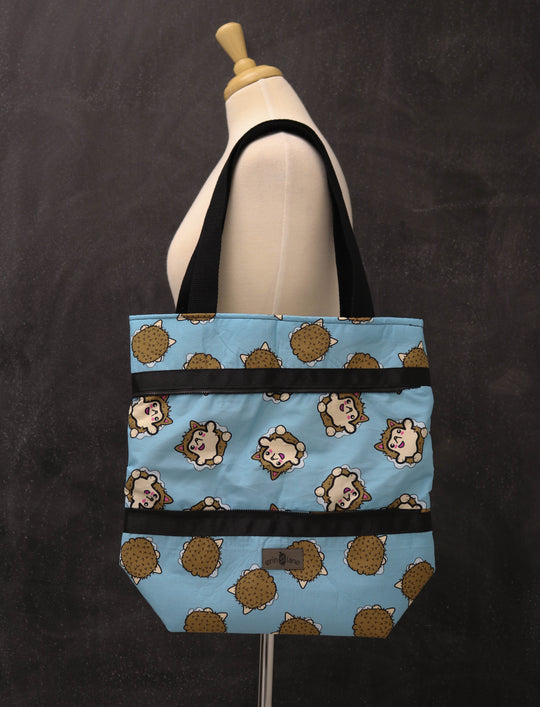Hidden Potential Expanding Tote Bag in Hedgehog Butts