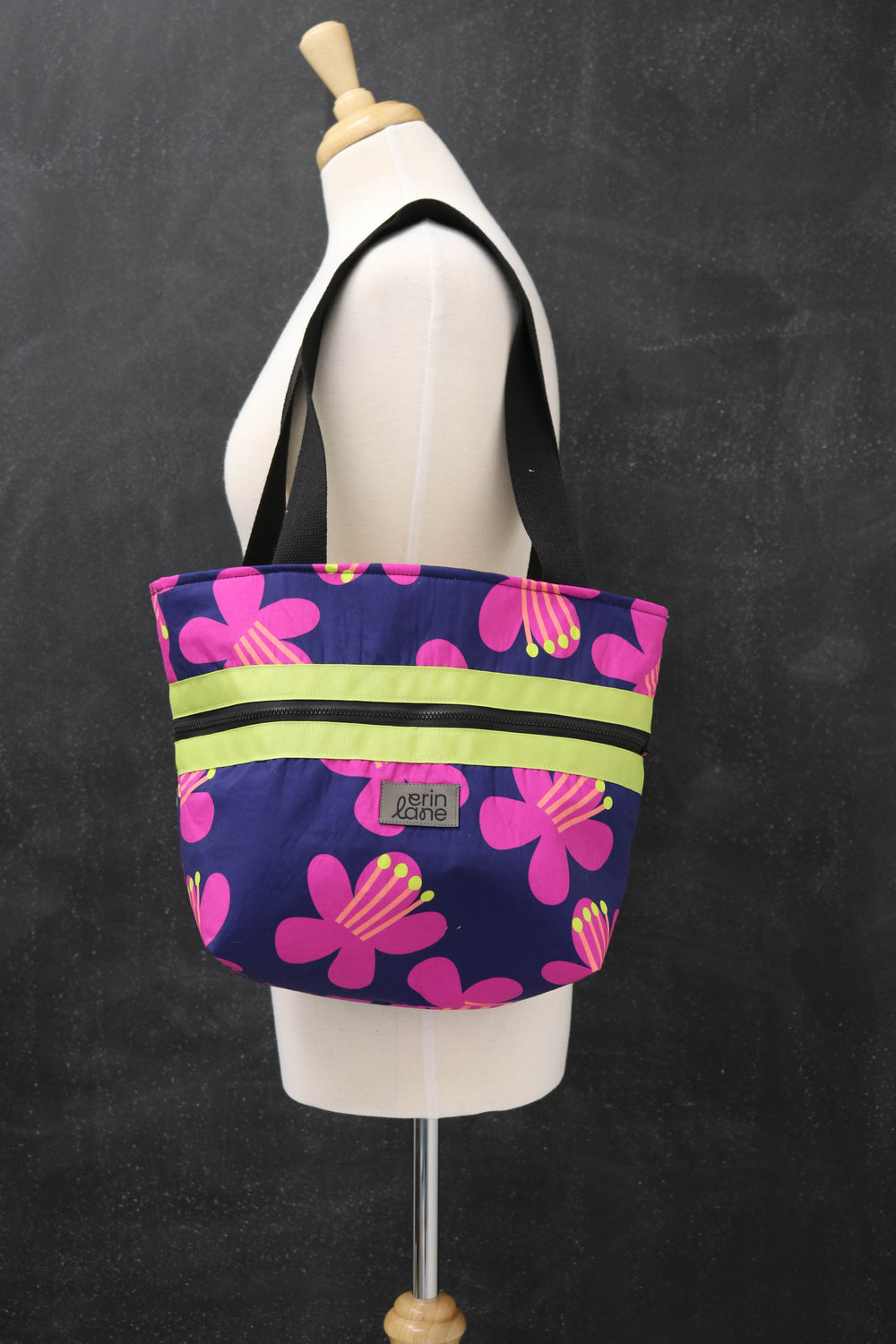 Hidden Potential Expanding Tote Bag in Midnight Swim