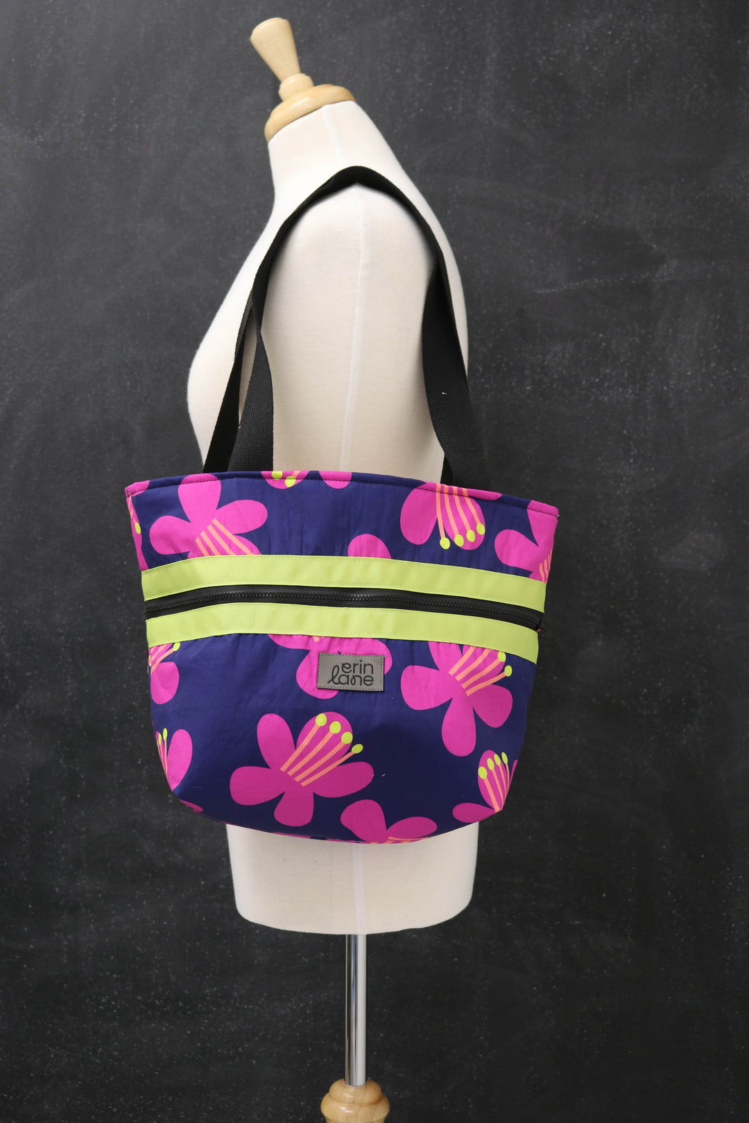 Hidden Potential Expanding Tote Bag in Midnight Swim