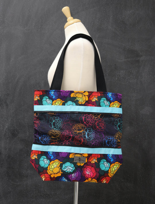 Hidden Potential Expanding Tote Bag in Prismatic Petals