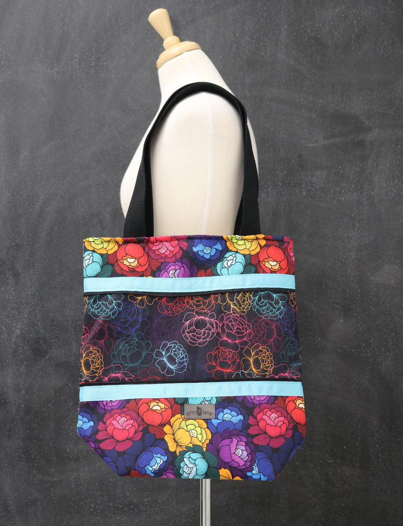 Hidden Potential Expanding Tote Bag in Prismatic Petals