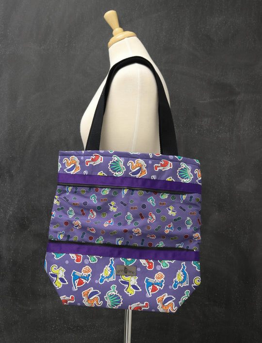 Hidden Potential Expanding Tote Bag in I Prefer the Term "Yarn Dragon"