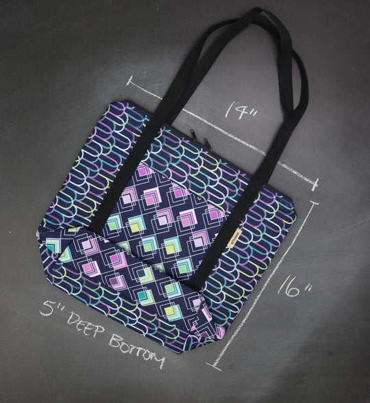 Reversible Hither Thither Tote Bag in Neon Bitters