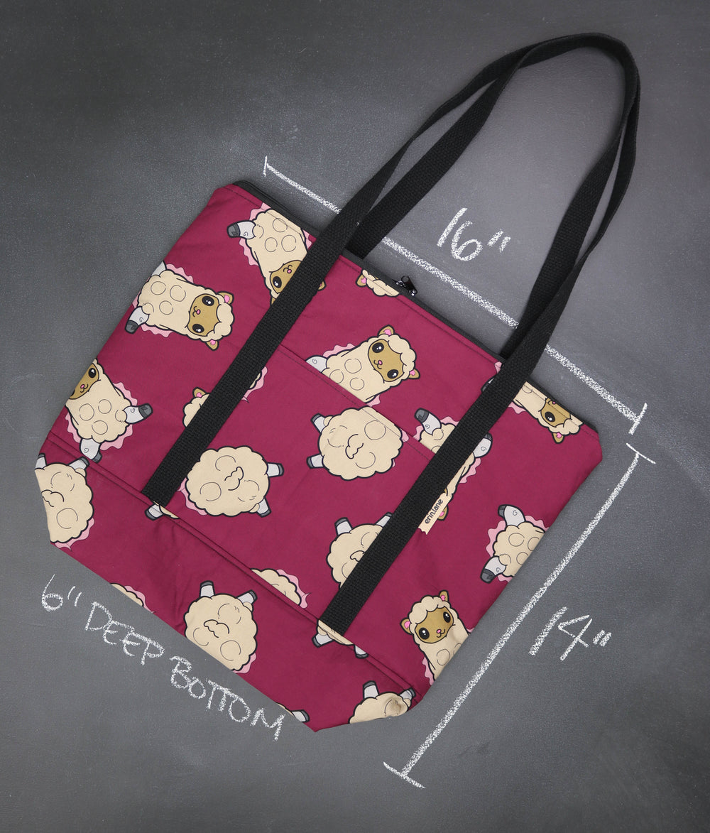 Reversible Hither Thither Tote Bag in Alpaca Butts