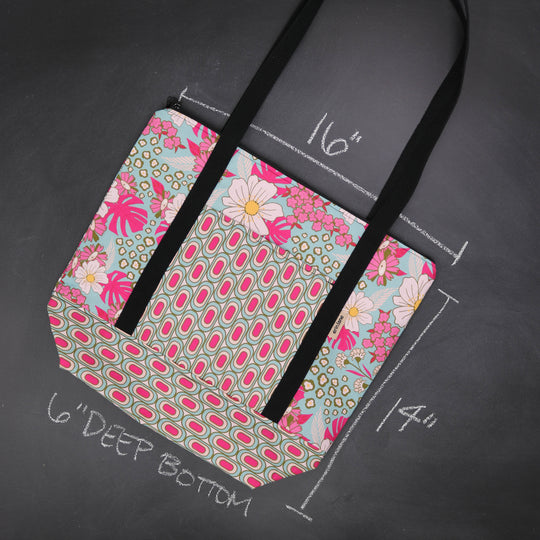 Reversible Hither Thither Tote Bag in Pink Cadillac