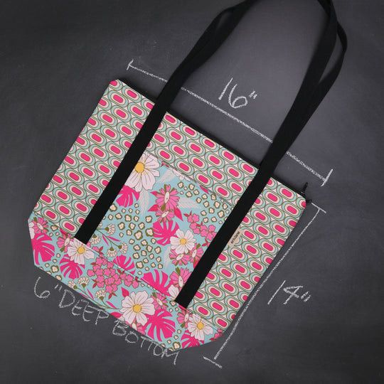 Reversible Hither Thither Tote Bag in Pink Cadillac