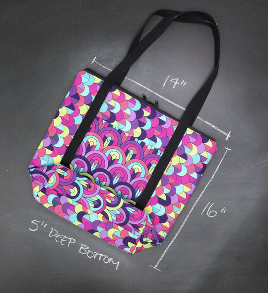 Reversible Hither Thither Tote Bag in Chandeliers at Dusk