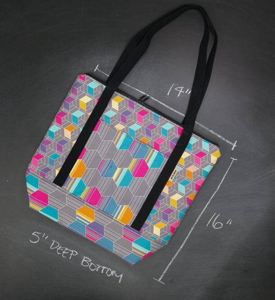 Reversible Hither Thither Tote Bag in Cobblestones in Color