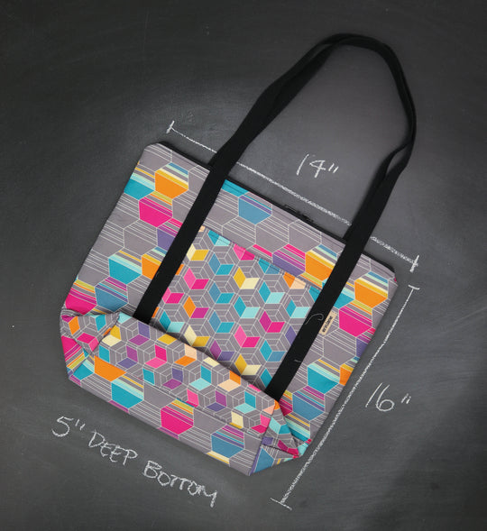 Reversible Hither Thither Tote Bag in Cobblestones in Color