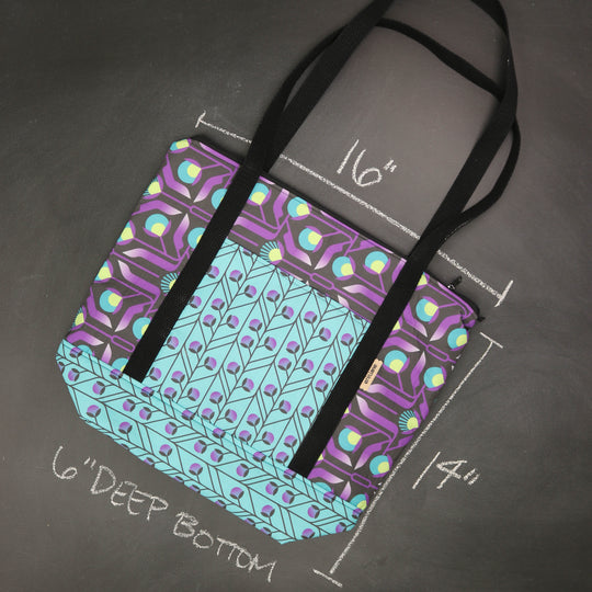 Reversible Hither Thither Tote Bag in Nighshade Deco