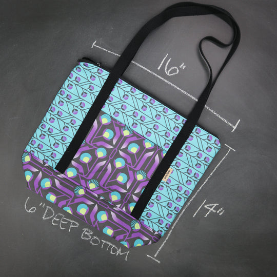 Reversible Hither Thither Tote Bag in Nighshade Deco