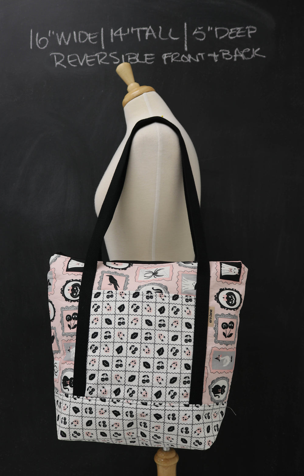 Reversible Hither Thither Tote Bag in Gothic Dollhouse