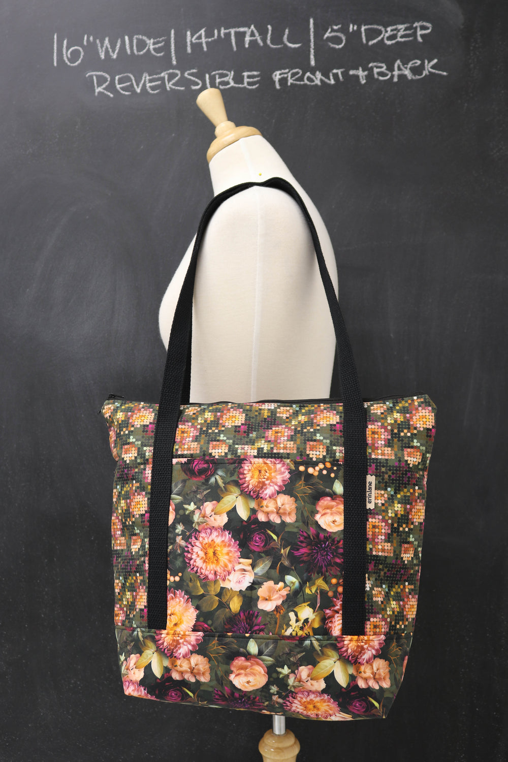 Reversible Hither Thither Tote Bag in Forget Me Never