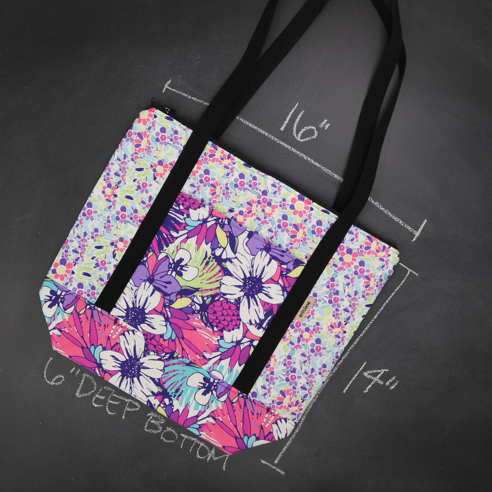 Reversible Hither Thither Tote Bag in Wildflower Jubilee