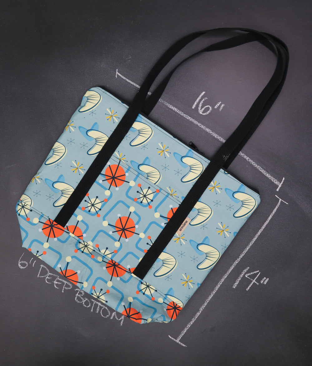Reversible Hither Thither Tote Bag in Midcentury Modern