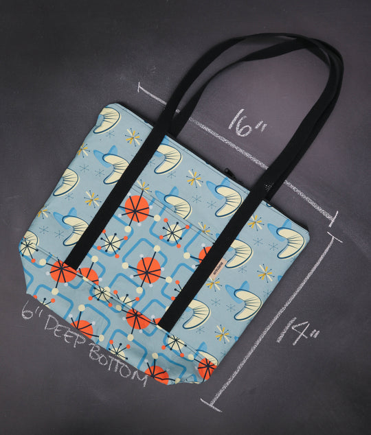 Reversible Hither Thither Tote Bag in Midcentury Modern