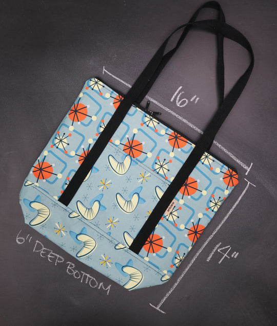 Reversible Hither Thither Tote Bag in Midcentury Modern
