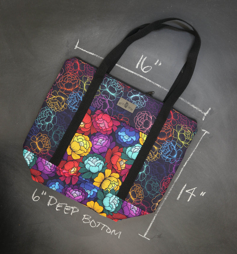 Reversible Hither Thither Tote Bag in Prismatic Petals