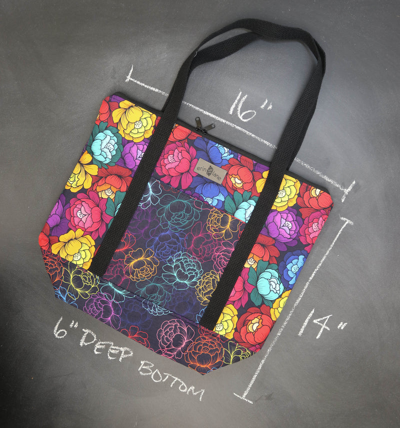 Reversible Hither Thither Tote Bag in Prismatic Petals