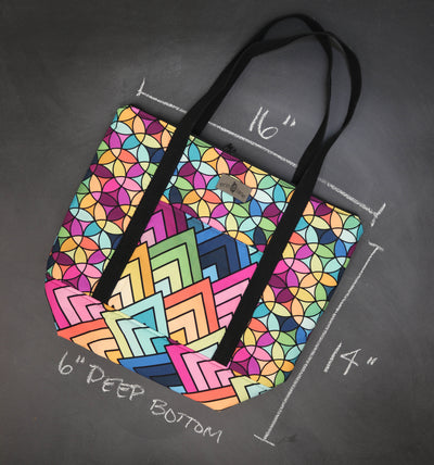 Reversible Hither Thither Tote Bag in Rainbow Connection