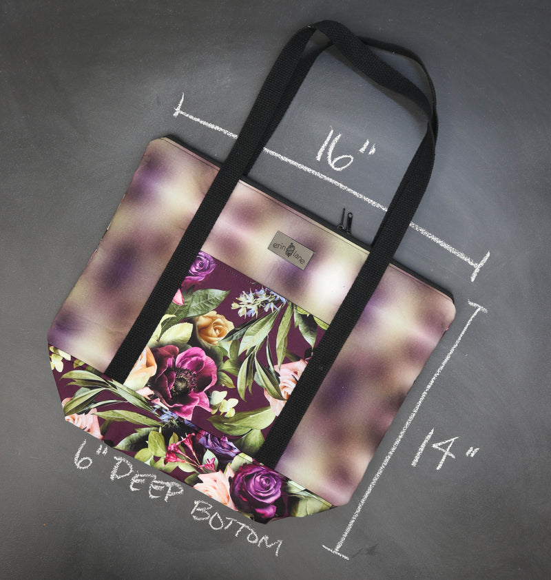 Reversible Hither Thither Tote Bag in Romance Floral