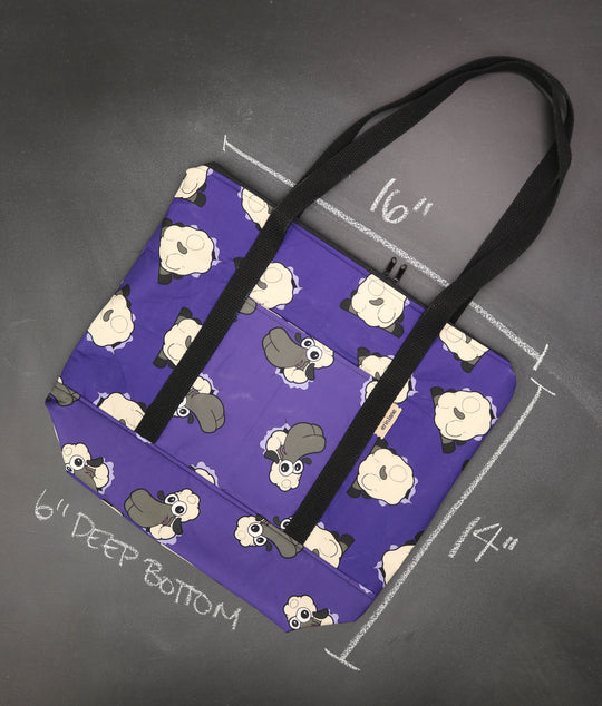 Reversible Hither Thither Tote Bag in Sheeple Butts