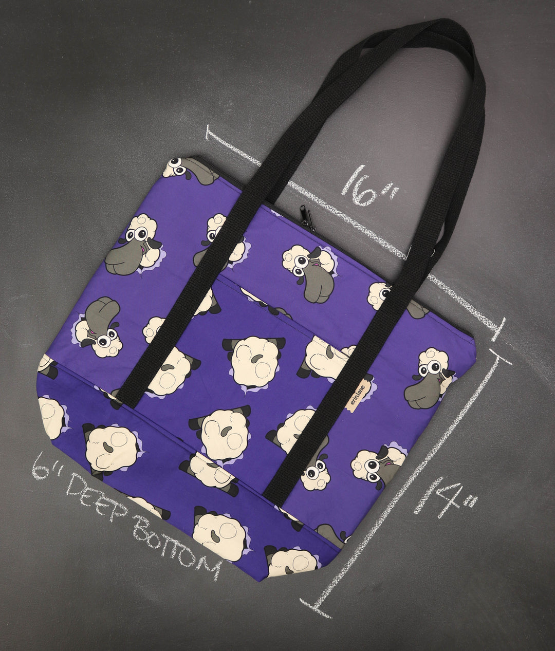 Reversible Hither Thither Tote Bag in Sheeple Butts