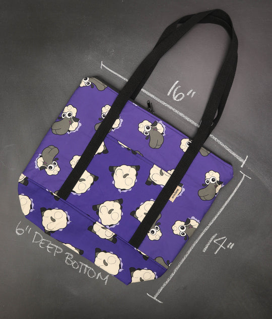 Reversible Hither Thither Tote Bag in Sheeple Butts
