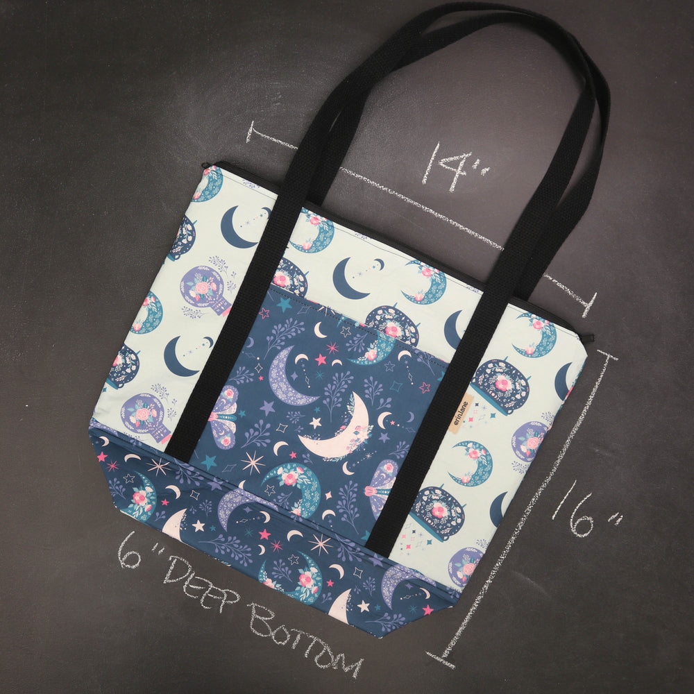 Reversible Hither Thither Tote Bag in Crescent Sonata