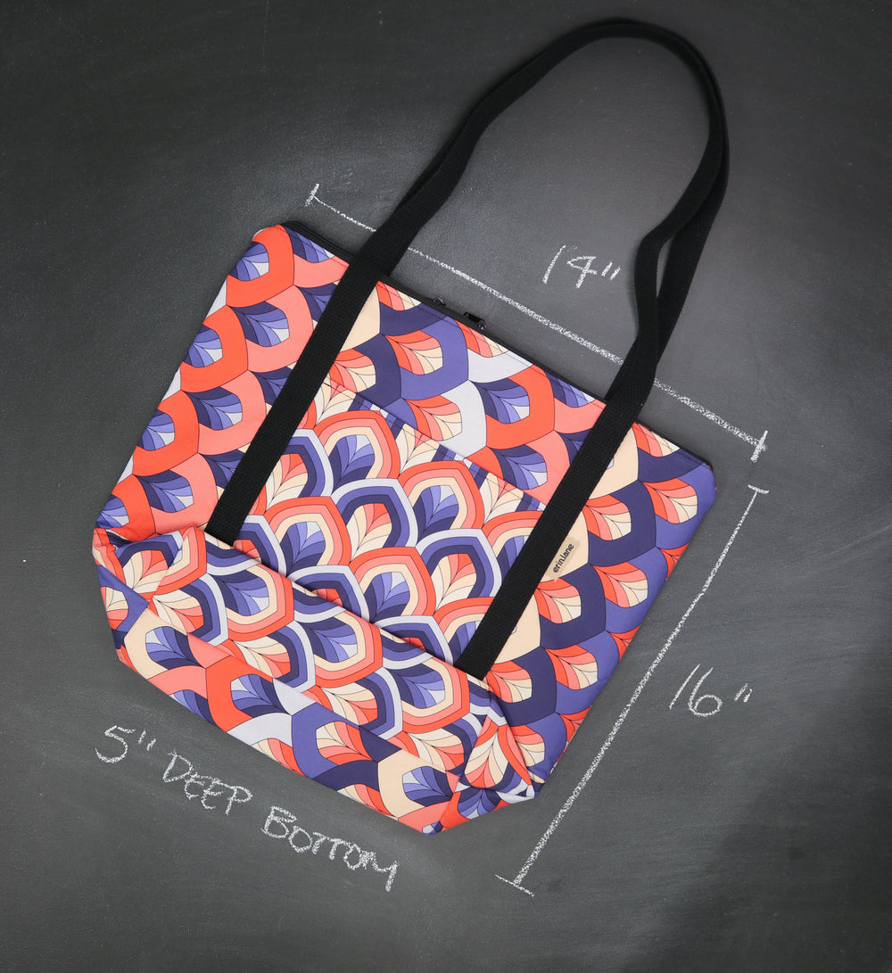 Reversible Hither Thither Tote Bag in Firelight at the Speakeasy