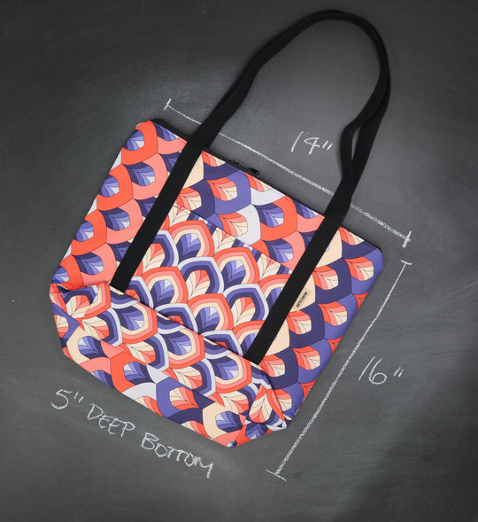 Reversible Hither Thither Tote Bag in Firelight at the Speakeasy