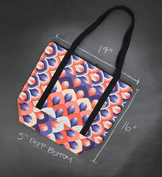 Reversible Hither Thither Tote Bag in Firelight at the Speakeasy