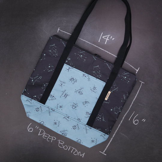 Reversible Hither Thither Tote Bag in Stargazer's Voyage