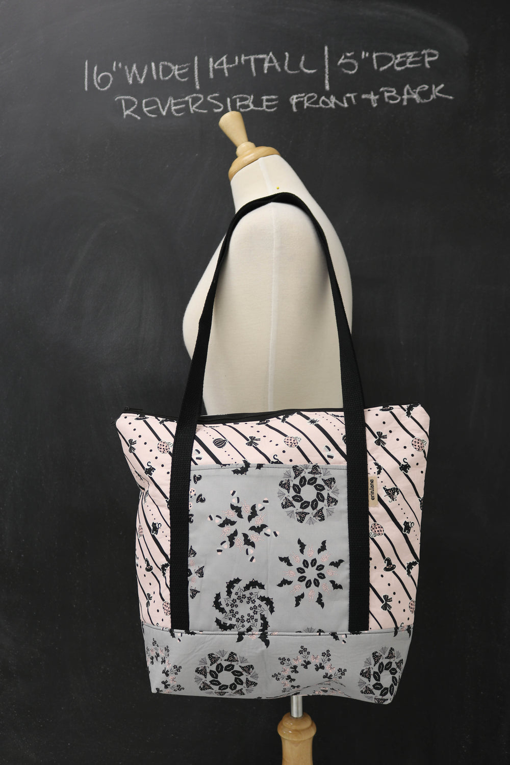 Reversible Hither Thither Tote Bag in Sugarplum Nightmares