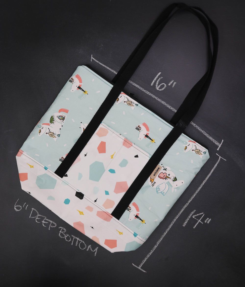 Reversible Hither Thither Tote Bag in Tattoo-corns