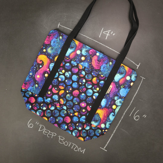 Reversible Hither Thither Tote Bag in Technicolor Twilight